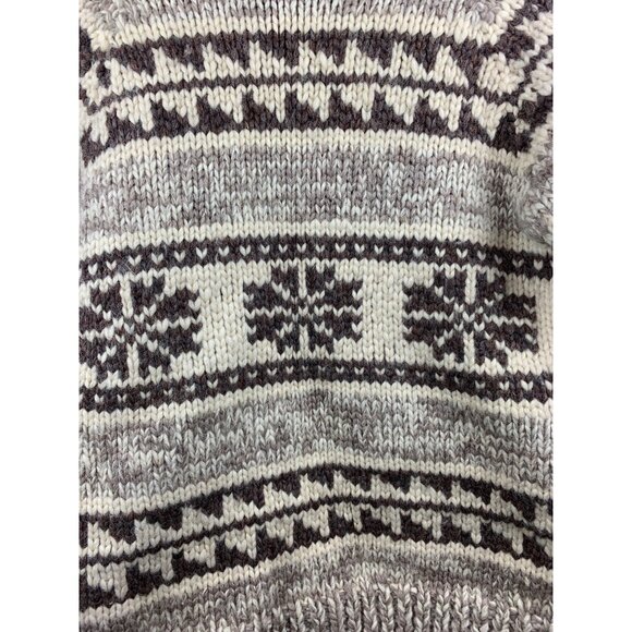 Women’s TUAK Pattern Beige Wool Sweater Size M-L - Picture 7 of 11